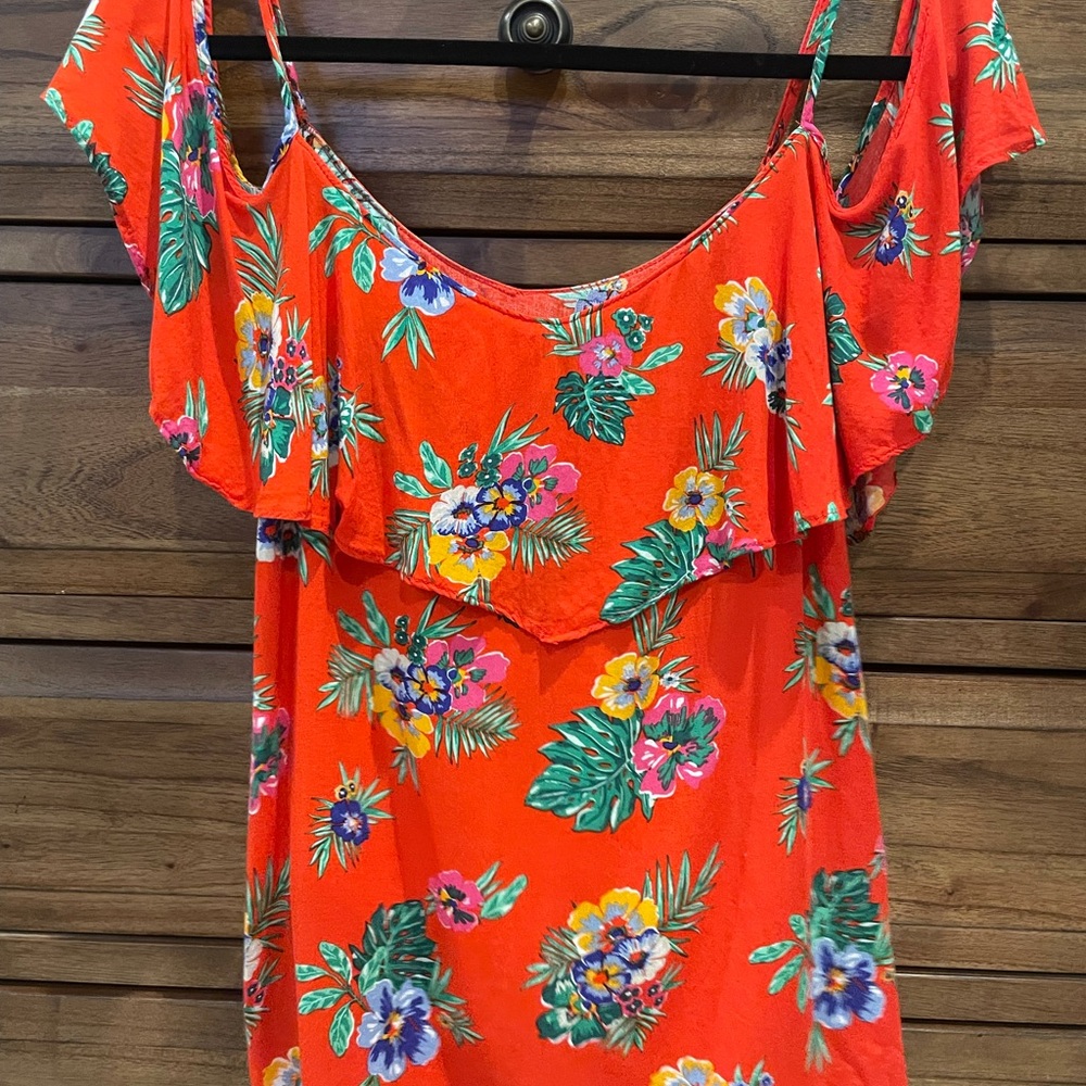 Hawaiian top bright color size larger